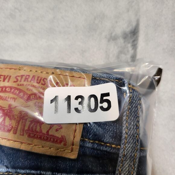 Levis 711 Skinny Jeans Womens 29 Blue Distressed Stretch Denim Mid Rise Pants - Picture 11 of 11